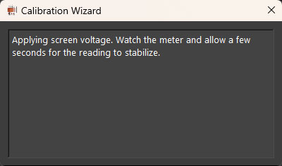 Calibration Wizard - Screen Voltage